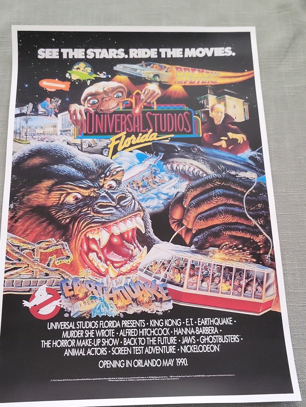 Universal Multicolor Retro Universal Studios Florida Movie Poster
